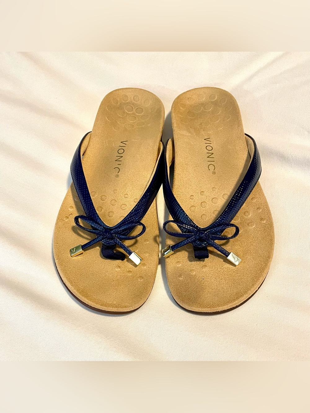 *EUC* Vionic Bella Il Orthotic Sandals - Women’s Sz 9 - Denim Blue -Arch Support